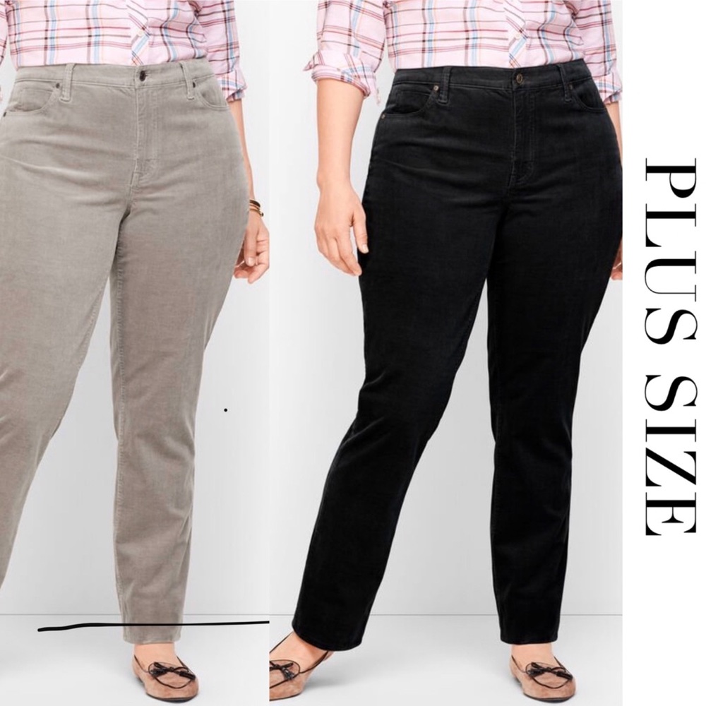 PLUS SIZE Talbots Corduroy - Black, Brown & Taupe.
